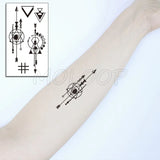 Water Transfer Tattoo Sexy Black Letter Lifeline Tattoo Body Art Waterproof Temporary Fake Flash Tattoo for Man Woman