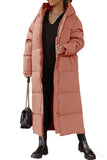 Zipper Long Sleeve Women's CoatSolid Color Long Cotton Coat Fashion Casual Warm Autumn Winter Parka-Outfit