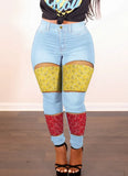 Stretch Stitching Fitted High Waist