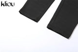Kliou Mesh Patchwork Jumpsuits Women Fashion Skinny Short Sleeve Zipper Elastic Cleavage Rompers Streetwear Female