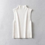 New Spring Style Simple And Slim Rib Knitted Blouse-Outfit