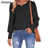 Autumn New Cotton Shirts Fashion Women Shirts Long Sleeve T-shirt Streetwear Loose Tops Female Tees Clothes Blusas 23265-Outfit