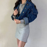 2022 New Fashion Women Solid Grey Sexy Blackless Dresses Elegant Female Long Sleeves Causal Party Club Dresses Female