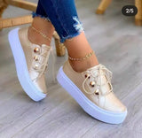 Shoes Women Sneakers White Round Head Platform Causal Sports Student Cute Pink Girl Lolita Fashion Flats 2021