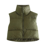 Color Women's Clothing 2025 Spring And Autumn 2025 New Cotton Vest Zippered Arma