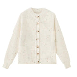 Woherb Milk Blue Sweater Coat Female Autumn Winter Loose Languid Lazy Wind Gentle Foreign Style Jacket Salt Department Knit Cardigan-Outfit