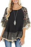 Spring And Summer Women's Bat Sleeves Colored Leopard Colored Leopard Prints In-Sleeve