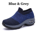 Spring Women Sneakers Shoes Autumn Flat Slip on Platform Tenis for Women Breathable Mesh Sock Sneakers Shoes Zapatos De