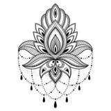 Temporary Tattoo Stickers Sexy Rose Heart-shaped Wreath Fake Tatto Waterproof Tatoo Back Leg Arm Belly Big Size for Women