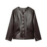 Women's 2025 Spring New 5-Color Fashion Wood Ear Long-Sleeved Knitwear