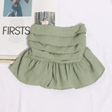 And Spicy Wind Wearing A Breast Vest Female Pressure Folded Word To Receive Waist Skirt Short Wrapped Chest-Clothed Backwear
