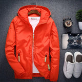 Thin Bomber Jacket Autumn Casual Plus Size Windbreaker Jacket Ultra-Light Solid Zipper Packable Slim Fit Outwear Coat