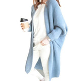 Women Winter Cardigan Long Sweater Autumn Bat Sleeve Knitted Sweater Jacket Long Sleeves Loose Ladies Sweaters Coat New