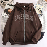 New Zipper Hoodie Los Angeles California Coat