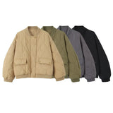 Women's Autumn And Winter Fashion Loose Pilot Shoulder Wide Water Wash Cotton Coat