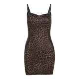 Summer New Women's Leopard Sexy Sexy Hot Girl Collared Body And Hip