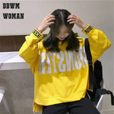 Black White Yellow Color Women T Shirt Autumn Long Sleeve Round Neck Female Tee