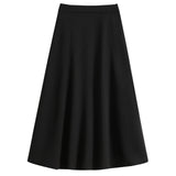 Woherb Plus Size Women's Wear New Summer High Waist Skirt In A Long Pendant Suit Half Skirt A-Line Skirt-Outfit