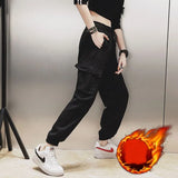 High Waist Cargo Pants 2019 Spring Pink Khaki Black Female