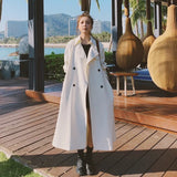New Fashion Elegant Women Trench Coat with Belt Lady Duster Coat Windbreaker Female Outerwear Spring Autumn