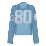 Woherb Spice Style Oversize Letter Print Short-Sleeved T-Shirt V-Neck Loose Slim Base Top-Outfit