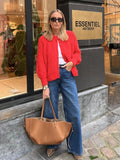Women's Y2K2025 Autumn New Solid-Colored Cardigan Long-Sleeved Knitted Sweater Coat Women