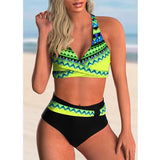 Waist Bikini Sexy Swimsuit Women Push Up Bathing Suit Bikini Set Plus Size Swimwear Women Beach Swimming Suit Summer