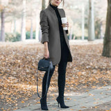 Autumn Winter New Stand Up Collar Women's Jackets 2020 Fashion Casual Solid Slim Long Sleeve Ladies Long Jackets