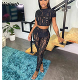 Hole Active Women Set Short Sleeve T-shirt and Shorts Set Sport Tracksuit Two Piece Set Fitness Outfit Ribbed Sweatsuit-Outfit
