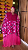 Hijab African National Sequins Party Dress Women Casual Sexy Lady Tassel Maxi Dress Ramadan Vintage Abayas Elegant Dress-Outfit