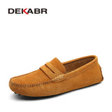 Large Size 50 Men Loafers Soft Moccasins High Quality Spring Autumn Genuine Leather Shoes Men Warm Flats Driving