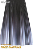 Spring Elastic Waist Midi Gradient Pleated Skirt Women Elegant Vintage Retro High Waist Long A-line Skirt QT1857-Outfit