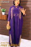 Piece Set Abaya African Dresses for Women 2023 Traditional Nigeria Hot Drill Caftan Dress Abaya Musulman Robe Femme Clothes-Outfit