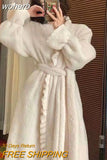 Robes Women Winter Thick Warm Midi Home Sleepwear Cozy Night Sexy Clothing Korean Fashion Tender Ropa Mujer Casual New-Outfit