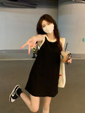 Dresses Women Summer Loose Waist Patchwork Casual for Ladies Hot Sale Korean Style Temperament New Arrival Vestidos-Outfit