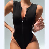 Woherb Women's Fashion Tight Basic Top Sleeveless Summer Jumpsuit-Outfit