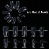500PCS White Clear V Straight Round End Full Half Acrylic Ballet Coffin French False Nails Tips Fake Toenail Tip