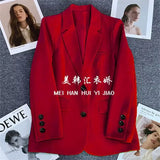 Green Suit Jacket Woman 2025 Spring And Autumn New Leisure Temperament High-End Sense Fried Street Small Suit Suit