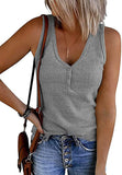 Women's Summer Breasoned Slim Knit Vest Solid Color V-Neck Sleeveless Top For Women-Outfit