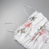 Flower Print Suspender Dress Women Fashion Off Shoulder Backless Midi Dresses Chic Female Party Club Vestidos YJ23300SK-Outfit