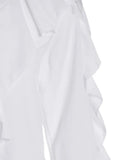 Casual Shirts Blouse Solid Color Button Design Long Sleeve Top Women Summer Spring Loose Fashion Casual Tops Shirt-Outfit