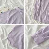 Spring Summer 2023 Women Fashion Tunic Chemise Oversize Femme Macaron Shirt for Women Office Blouse Korean Style Women-Outfit