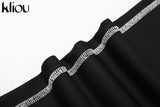 Kliou Solid Halter Jumpsuit Women Sexy Mock Neck Sleeveless Backless Body-Shaping One Piece Jurk High Street Female