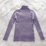 2021 Women Pullover Turtleneck Sweater Long Sleeve Knitted Soft Female Basic Tops Korean Fashion Ladies Jumper