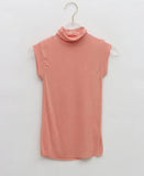 New Spring White Tank Top Women Corset Tops To Wear Out Sleeveless Turtleneck Solid Casual T Shirt fashion Korean