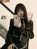 Women Suit Black Blazer Jacket + Skirt 2 Pieces Set Skinny Clothes Spring 2022 Kawaii Sexy Female Suits Elegant Chic Office