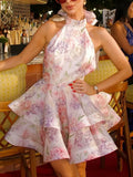 2025 New Women's Fashion Dress Sexy Bare Back Hanging Neck Repair