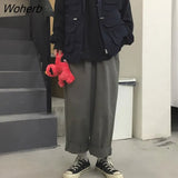 Pants Women Solid Simple Loose Chic Wide Leg Trousers Females Harajuku Streetwear Ulzzang New Pantalones De Mujer Unisex-Outfit