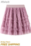 11 Color Girl Sweet Tulle Cake Mesh Short Skirt Elastic Waist Fairy Tutu Mini Ball Gown Skirt For Spring Summer QT2139-Outfit