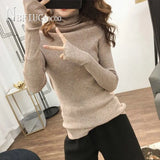 New Slim Turtleneck Women Sweater Long Sleeve Pullover Knitting Female